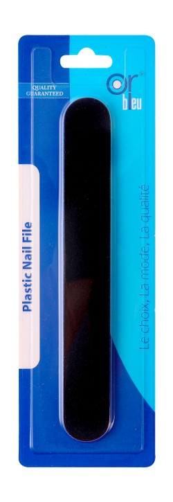 Or Bleu Black Plastic Nail File 2 per pack