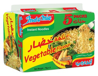 Indomie Instant Noodles Vegetable Flavor 5 x 75 gr