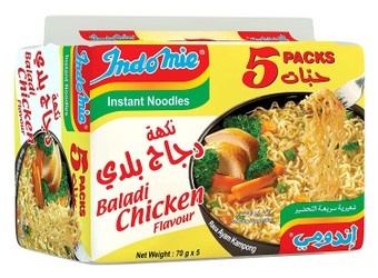 Indomie Instant Noodles Baladi Chicken Flavor 5 x 70 gr