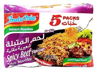 Indomie Instant Noodles Spicy Beef Flavor 5 x 80 gr