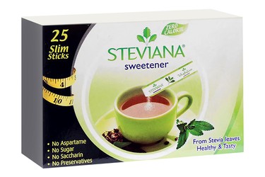 Steviana Zero Calorie Sweeteners (25 Sticks) - aspartame free  sugar free  preservatives free 37.5 gr