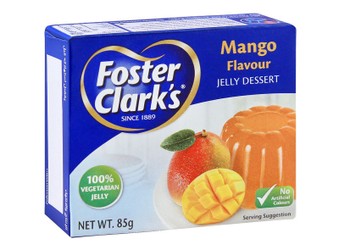 Foster Clark s Jelly Dessert Mix Mango Flavor - artificial flavors free 85 gr