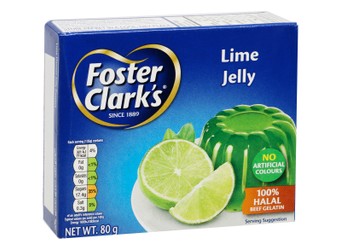 Foster Clark s Jelly Dessert Mix Lime Flavor - artificial colors free 85 gr