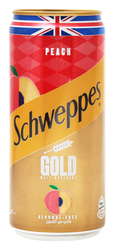 Schweppes Gold Non-Alcoholic Malt Beverage Peach Flavor 300 ml