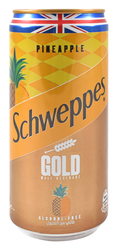 Schweppes Gold Non-Alcoholic Malt Beverage Pineapple Flavor 300 ml