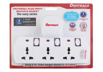 Oshtraco 3 Way Multi Socket Outlet 1 pcs