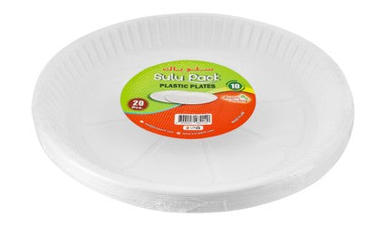 Sulu Pack 10 Inch Disposable Plastic Plates 20 per pack