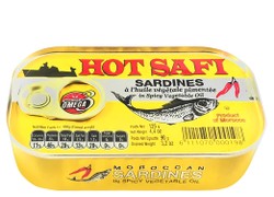 Safi Sardines in Spicy Vegetable Oil Rich in Omega 3 90 gr