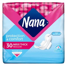 Nana Protection & Comfort Maxi Thick Regular Pads with Wings 30 per pack