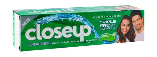 Closeup Triple Fresh Toothpaste Menthol Flavor 75 ml