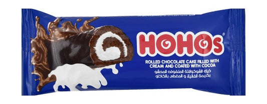 HOHOs Cocoa Coated Chocolate Cake Roll Filled with Cream 24 gr