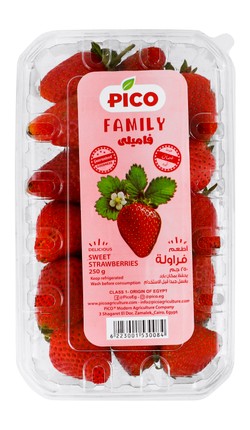 Pico Fresh Strawberries Egypt 250 gr per pack