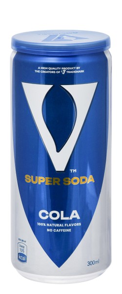 V Super Soda Carbonated Drink Cola Flavor - caffeine free  no added preservatives 300 ml