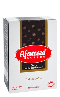 Al Ameed Coffee Turkish Ground Coffee with Cardamom Dark Roast 250 gr