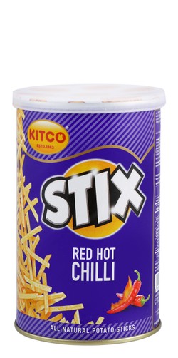 Kitco Stix Red Hot Chili Potato Chips - vegetarian  artificial flavors free 40 gr