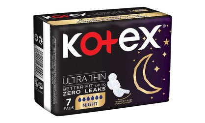 Kotex Ultra Thin Night Pads with Wings 7 per pack