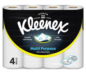 Kleenex Multipurpose Kitchen Towel Rolls 2ply 4 x 40 tissues