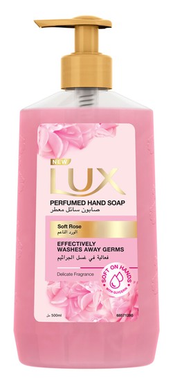 Lux Liquid Hand Wash Soft Rose Scent with Glycerin 500 ml