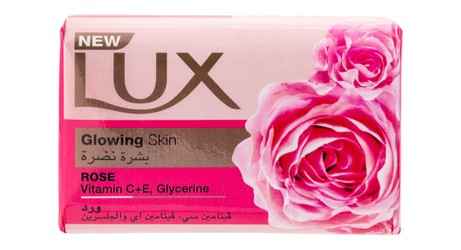 Lux Glowing Skin Soap Bars Rose Scent with Glycerine  Vitamins C & E 120 gr