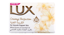 Lux Creamy Perfection Smoothening Soap Bar White Flower Scent with Essential Oil 120 gr