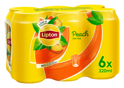 Lipton Peach Iced Tea - preservatives free  colorants free 6 x 320 ml