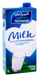 Almarai Long Life Full Fat Milk - preservatives free  powder free 1 L