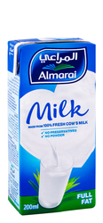 Almarai Long Life Full Fat Milk - preservatives free  powder free 200 ml