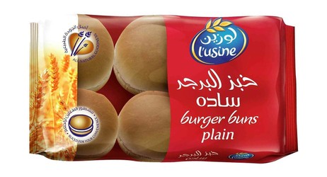 L usine Plain Burger Buns (6 Pieces) 400 gr