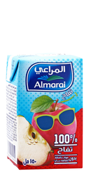 Almarai Long Life Apple Juice - preservatives free  no added sugar 140 ml