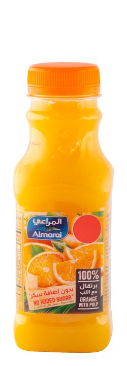 Almarai Long Life Orange Juice with Pulp - no added sugar 300 ml