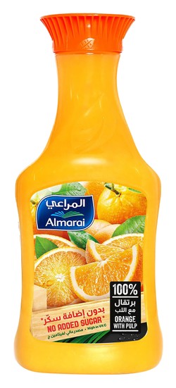 Almarai Long Life Orange Juice with Pulp - no added sugar 1.4 L