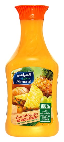 Almarai Long Life Pineapple  Orange & Grape Juice - no added sugar 1.4 L