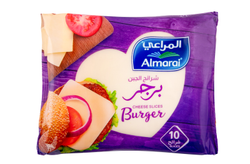 Almarai Full Fat Processed Cheddar Burger Cheese (10 Slices) 200 gr