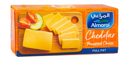 Almarai Full Fat Processed Cheddar Cheese Block 454 gr