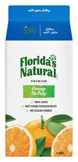 Florida s Natural Long Life Orange Juice - pulp free  no added sugar 1.6 L