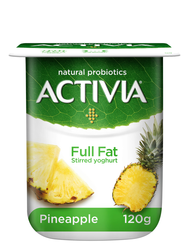 Activia Full Fat Pineapple Stirred Yogurt 120 gr