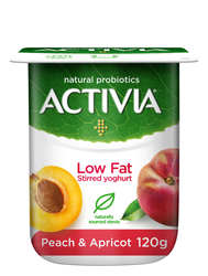 Activia Low Fat Peach & Apricot Stirred Yogurt 120 gr