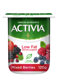 Activia Low Fat Mixed Berry Stirred Yogurt 120 gr