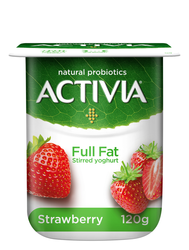 Activia Full Fat Strawberry Stirred Yogurt 120 gr