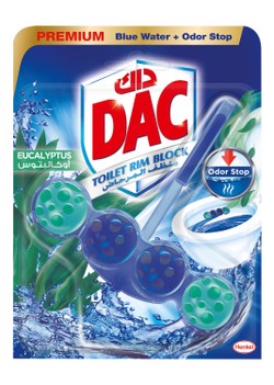 Dac Blue Water Toilet Rim Block Eucalyptus Scent 50 gr