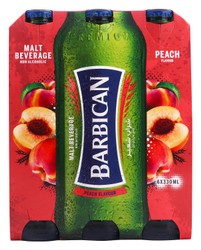 Barbican Non-Alcoholic Malt Beverages Peach Flavor 6 x 330 ml