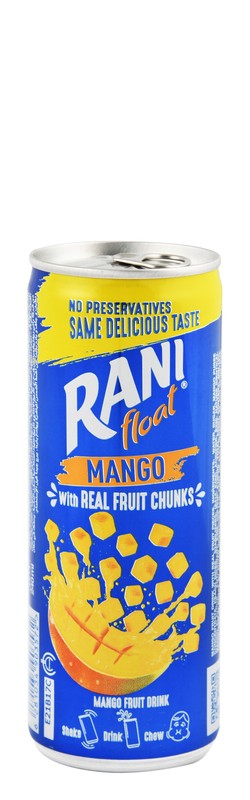 Rani Float Long Life Mango Drink with Real Fruit Pieces - preservatives free 240 ml