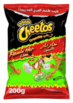 Cheetos Crunchy Flamin  Hot Lime Corn Chips 190 gr