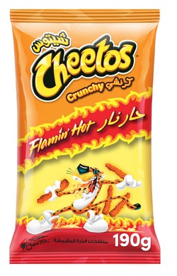 Cheetos Crunchy Flamin  Hot Corn Chips 190 gr