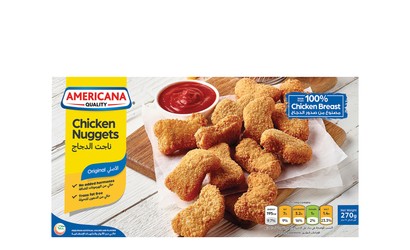 Americana Frozen Chicken Nuggets - trans fat free  artificial flavors free  artificial colors free 270 gr