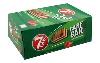 7 Days Cake Bars محشوة بالفراولة 12 × 25 جرام