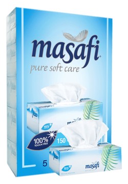 Masafi Facial Tissues 2ply 5 x 150 tissues