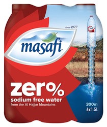 Masafi Zero Water (6x1.5L) - sodium free 6 x 1.5 L