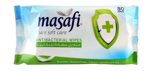 Masafi Antibacterial Wipes - alcohol free 80 wipes