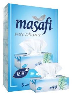 Masafi Pure Soft Care Facial Tissues 2ply 5 x 130 tissues